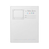 Bloc-note Lettre du camp de papeterie (Tourné)