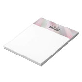 Bloc-note Lettre grise à la menthe verte rose (Tourné)