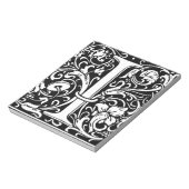 Bloc-note Lettre I Monogramme médiéval Art Nouveau (Tourné)