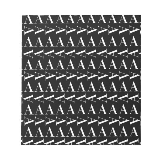 Bloc-note Lettre initiale A monogramme (Devant)