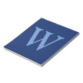 Bloc-note LETTRE INITIALE Bleu Fleur | Sapphire Blue (Tourné)