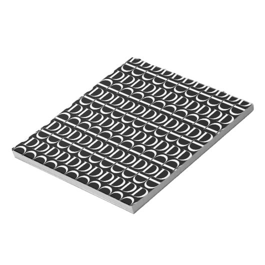 Bloc-note Lettre initiale D monogramme (Tourné)