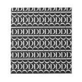 Bloc-note Lettre initiale D monogramme (Devant)