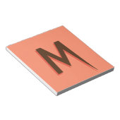 Bloc-note Lettre initiale de texte Brown 3D moderne | Rose S (Incliné)
