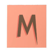 Bloc-note Lettre initiale de texte Brown 3D moderne | Rose S (Devant)