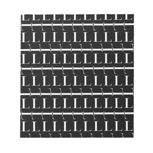 Bloc-note Lettre initiale monogramme L (Devant)