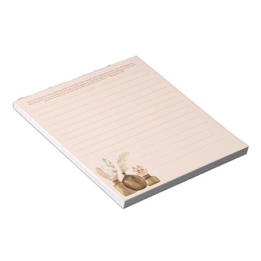 Bloc-note Lettre JW écriture Boho note pad (Incliné)
