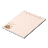 Bloc-note Lettre JW écriture Boho note pad (Tourné)