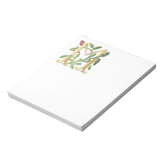 Bloc-note Lettre M Monogram Fleur de lis (Tourné)