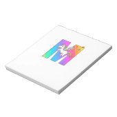 Bloc-note Lettre Monogramme Licorne M Initiale Filles Mignon (Tourné)