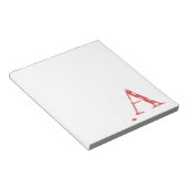 Bloc-note LETTRE Motif Fleur A(rouge) (Incliné)