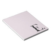 Bloc-note LETTRE Motif Fleur E (Incliné)