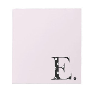 Bloc-note LETTRE Motif Fleur E