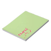 Bloc-note LETTRE Motif Fleur F(rouge) (Tourné)