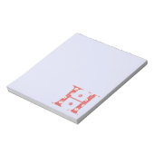 Bloc-note LETTRE Motif Fleur H (rouge) (Tourné)