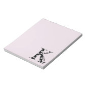 Bloc-note LETTRE Motif Fleur K (Tourné)