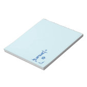 Bloc-note LETTRE Motif Fleur L(bleu) (Tourné)