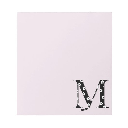 Bloc-note LETTRE Motif Fleur M (Devant)