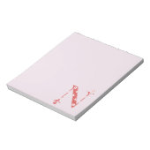 Bloc-note LETTRE Motif Fleur N(rouge) (Tourné)