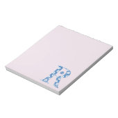 Bloc-note LETTRE Motif Fleur R(bleu) (Tourné)