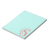 Bloc-note LETTRE Motif Fleur S (Tourné)