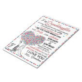 Bloc-note Lettre personnalisée à ma petite-fille (Incliné)