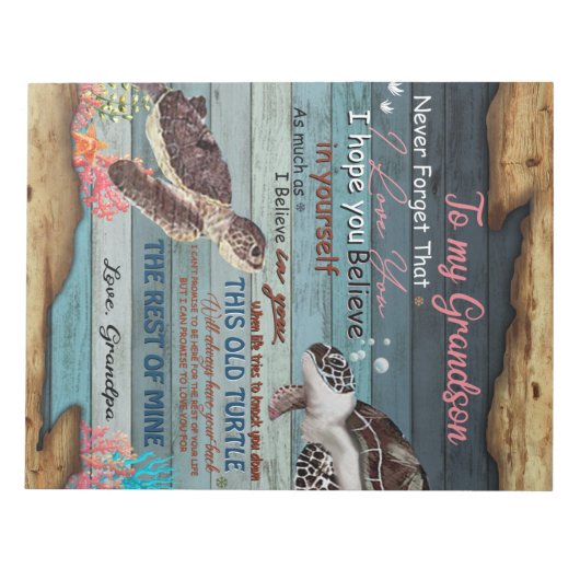 Bloc-note Lettre personnalisée à mon petit-fils de grand-pèr (Devant)