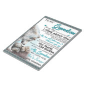 Bloc-note Lettre personnalisée à mon petit-fils, petit-fils  (Incliné)