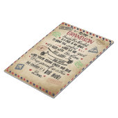 Bloc-note Lettre Personnalisée À Mon Petit-Fils, Petit-Fils  (Incliné)