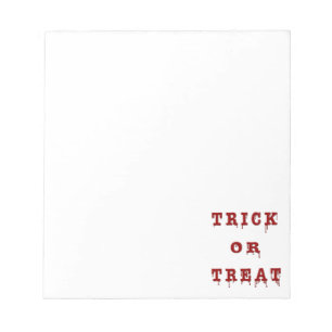 Bloc-note Lettre sanglante Trick ou traitement