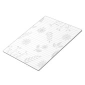 Bloc-note Lettre standard Taille large Roulé noir blanc flor (Incliné)