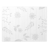 Bloc-note Lettre standard Taille large Roulé noir blanc flor (Devant)