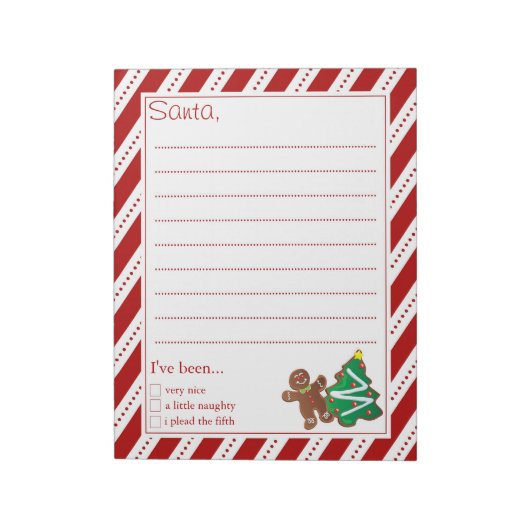 Bloc-note Lettres à Père Noël (Tourné)