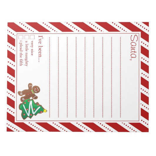 Bloc-note Lettres à Père Noël (Devant)