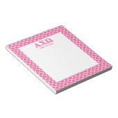 Bloc-note Lettres Alphi Chi Omega rose (Incliné)