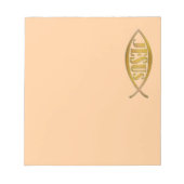 BLOC-NOTE LETTRES CHRÉTIENNES PERSONNALISÉES EN-TÊTE NOTE PA (Devant)