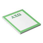 Bloc-note Lettres Vertes Alpha Chi Omega (Incliné)