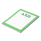 Bloc-note Lettres Vertes Alpha Chi Omega (Tourné)