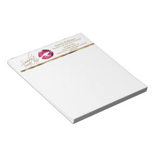 Bloc-note Lèvres Pailletées Rose Chaud