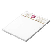 Bloc-note Lèvres Pailletées Rose Chaud (Tourné)
