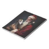 Bloc-note Lévrier avec le Père Noël Festif Noël (Tourné)