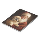 Bloc-note Lhasa Apso avec le Père Noël Noël Festif (Tourné)