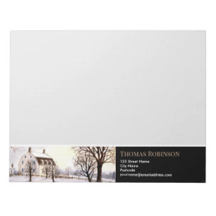 Bloc-note L'hiver en Nouvelle-Angleterre Watercolor Notes de