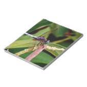 Bloc-note libellule avec fleurs blanches (Tourné)