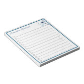 Bloc-note Libellule bleue en vol Nom personnalisé (Incliné)