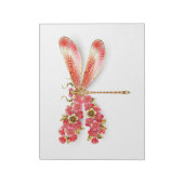 Bloc-note libellule de fleurs avec sakura de bijoux (Tourné)