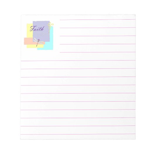 Bloc-note libellule de foi (Devant)