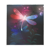 Bloc-note libellule rouge brillante (Devant)