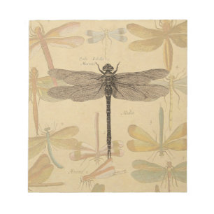 Bloc-note Libellule Vintage Antique Classique Nature