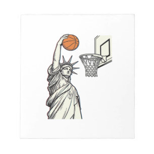 Bloc-note Liberté Basketball Dunk Dessin de Gravure Vintage_